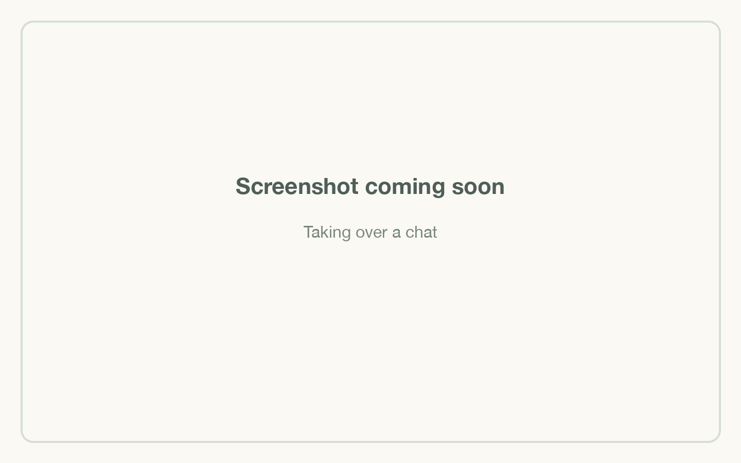 Taking over a chat