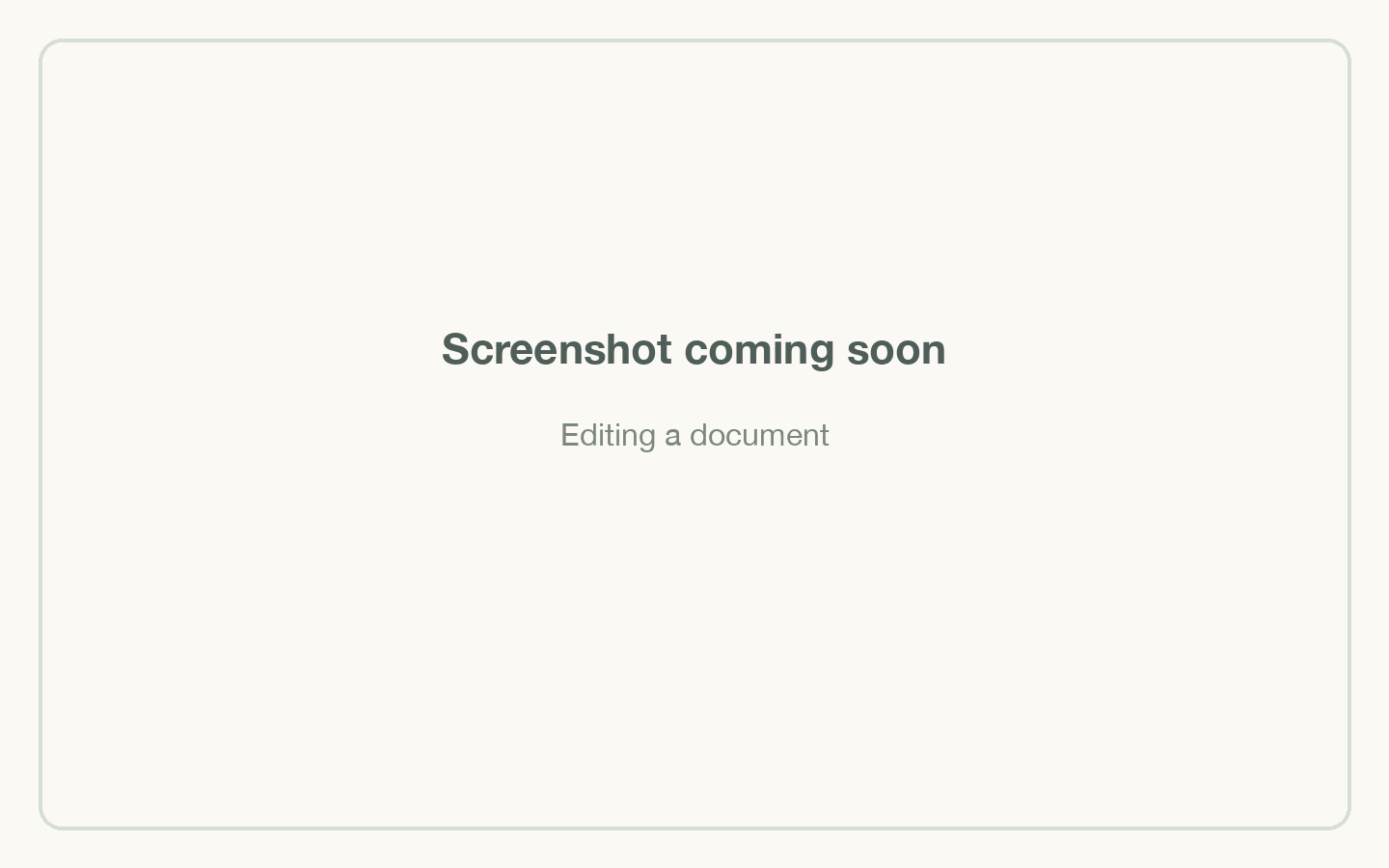 Editing a document