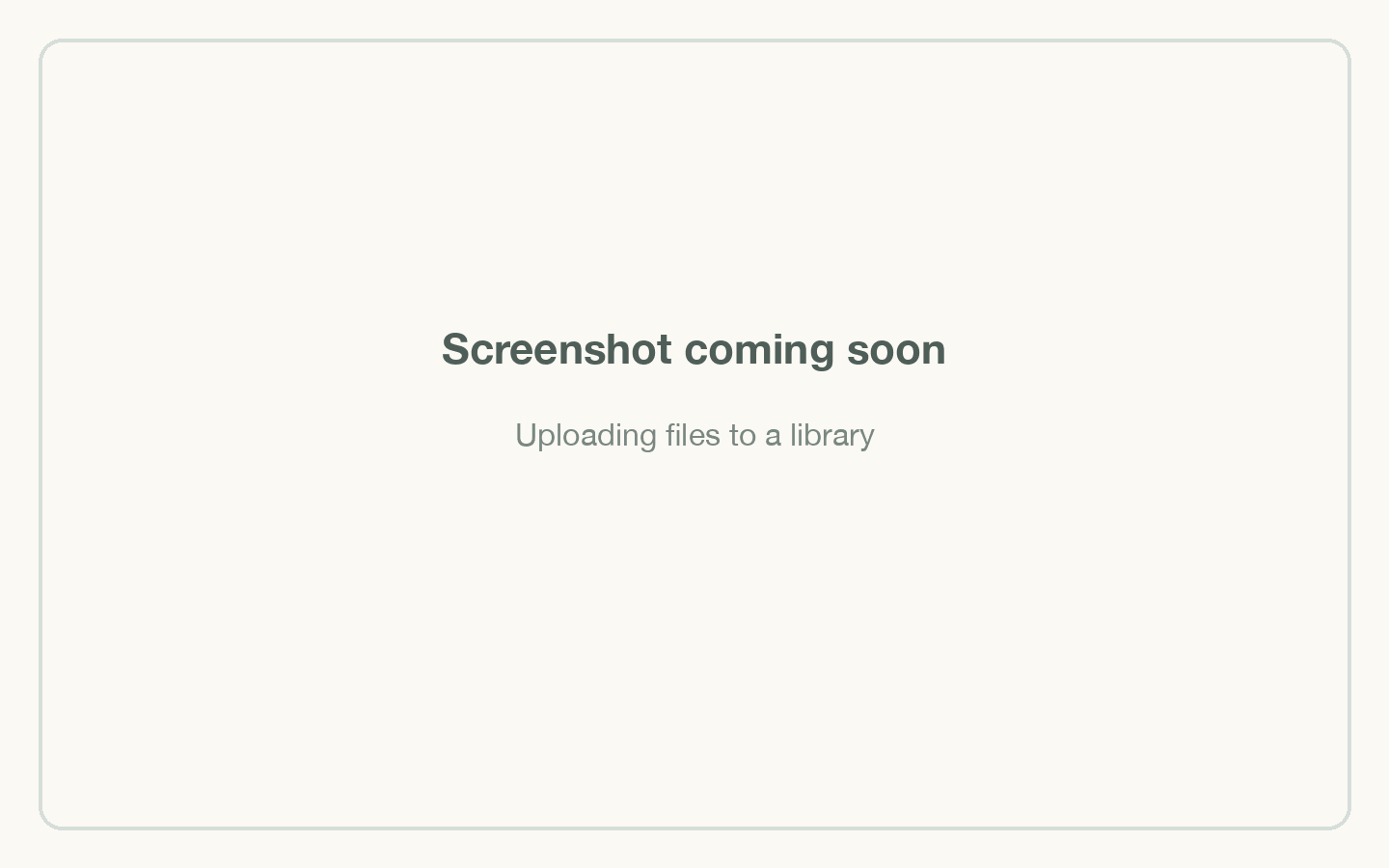 Uploading files to a library
