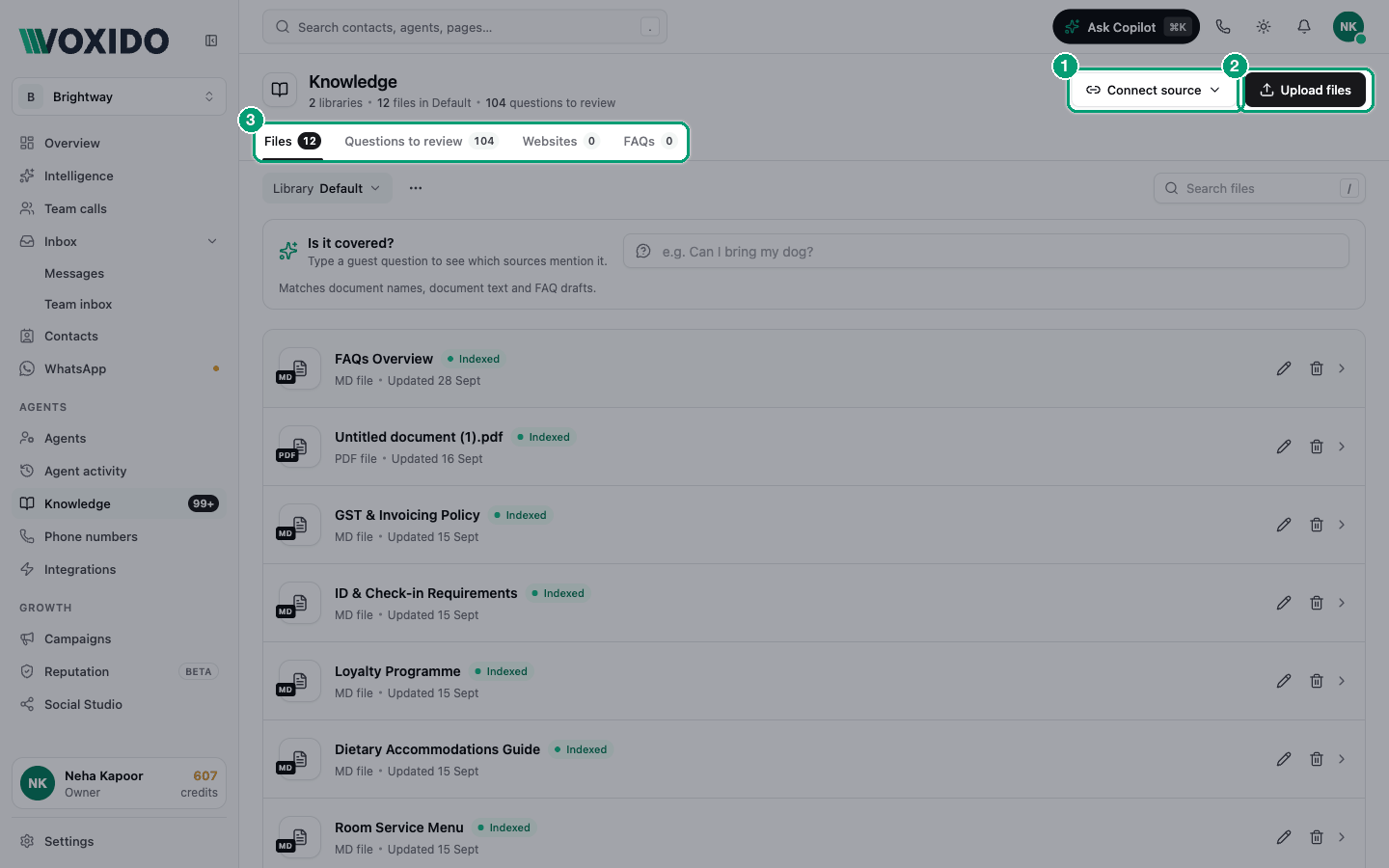 Knowledge page