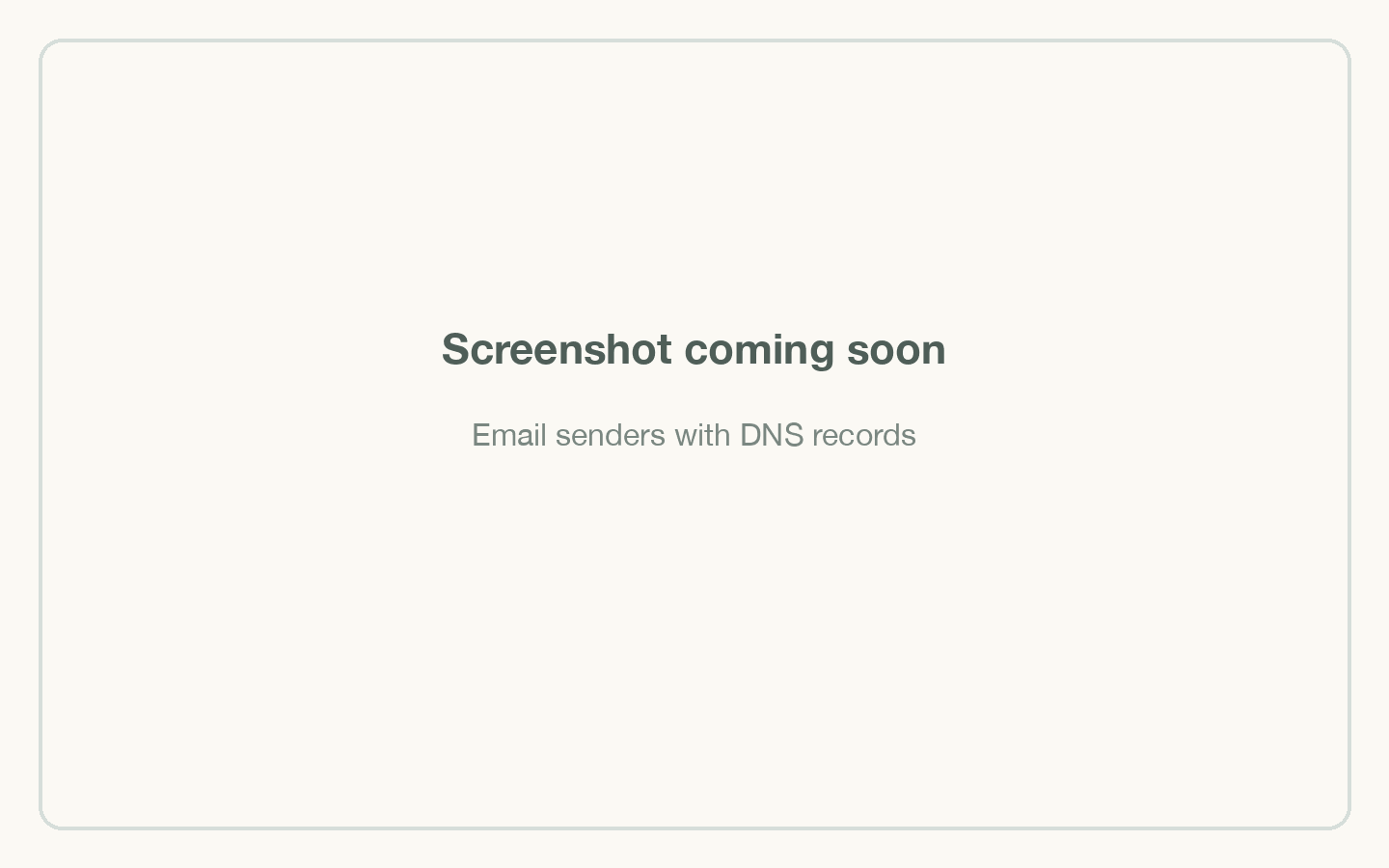 Email senders with DNS records